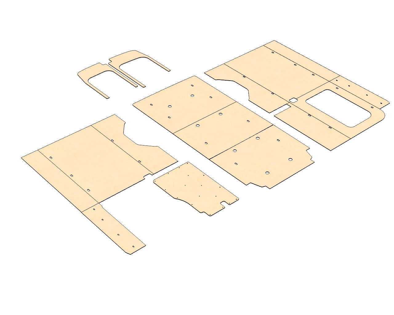 Transit High Roof 148 Wood Wall Kit