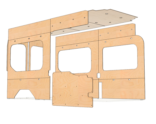 Transit High Roof 148 Wood Wall Kit