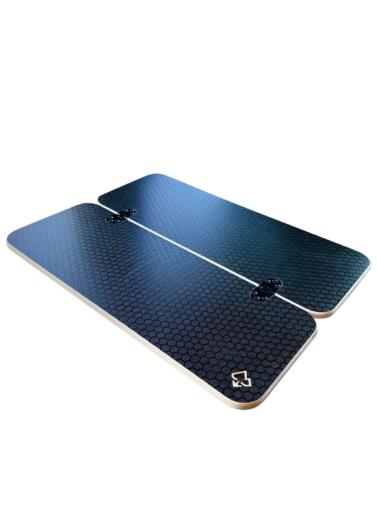 Slim Half Folding Black Hex Lagun Table 1/2" Thick For Camper Vans and RVs