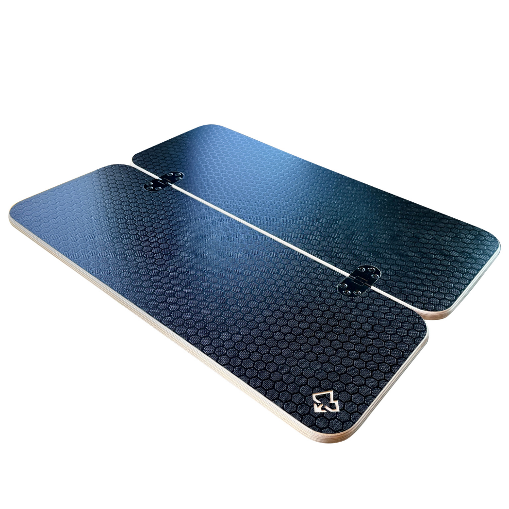 Slim Half Folding Black Hex Lagun Table 1/2" Thick For Camper Vans and RVs Weekender Outdoors