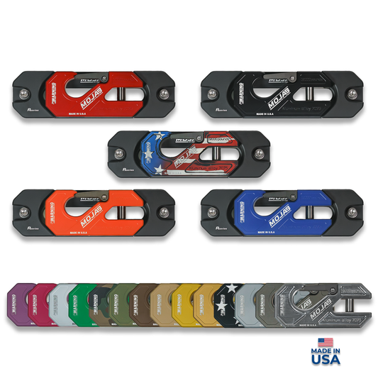 Aluminum Recessed Winch Shackle with Fairlead Kit.(LIFE TIME WARRANTY*) MOJAB OFFROAD