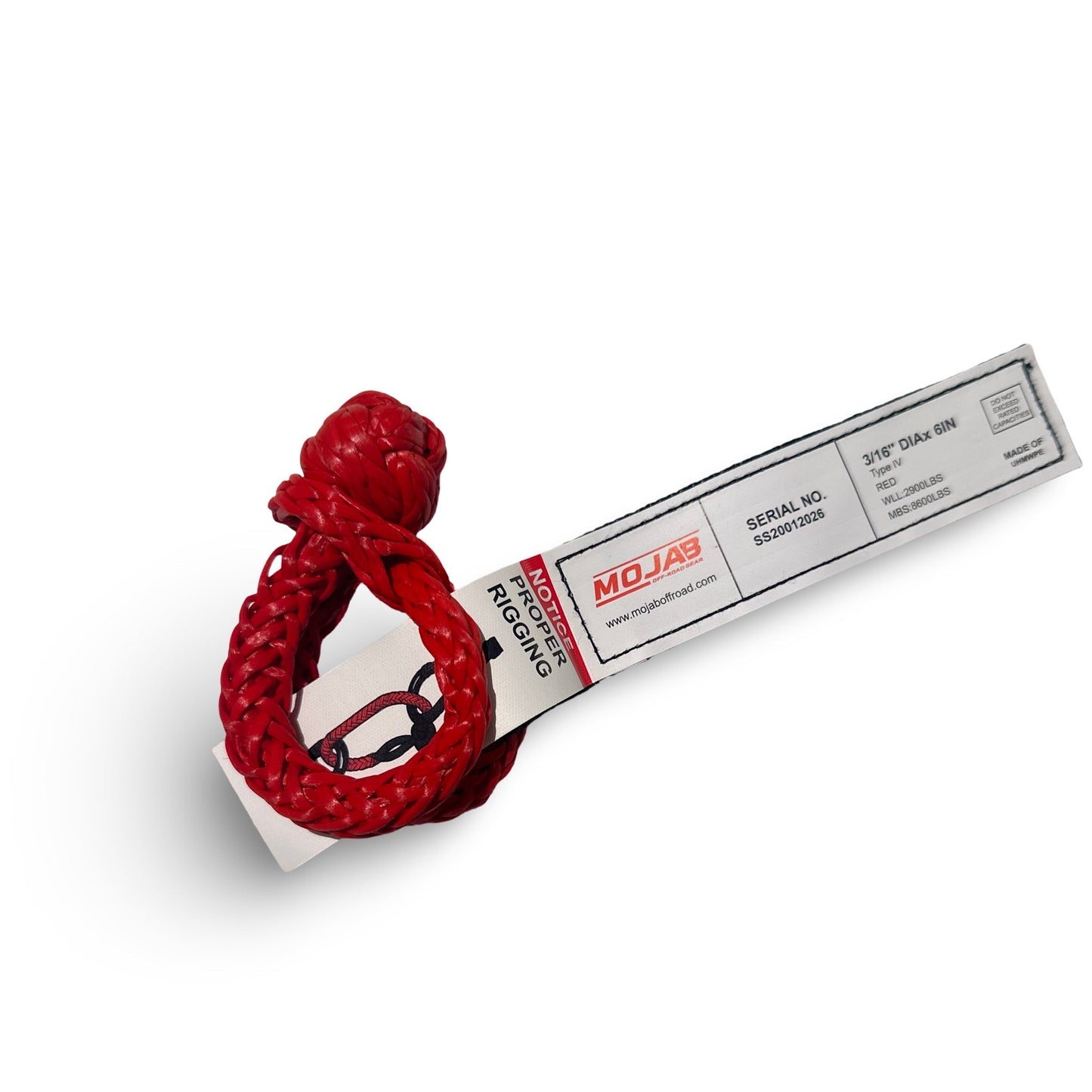 Micro Soft Shackle 3/16'' x 6'' – Keychain & Recovery (Lifetime Warranty) MOJAB OFFROAD