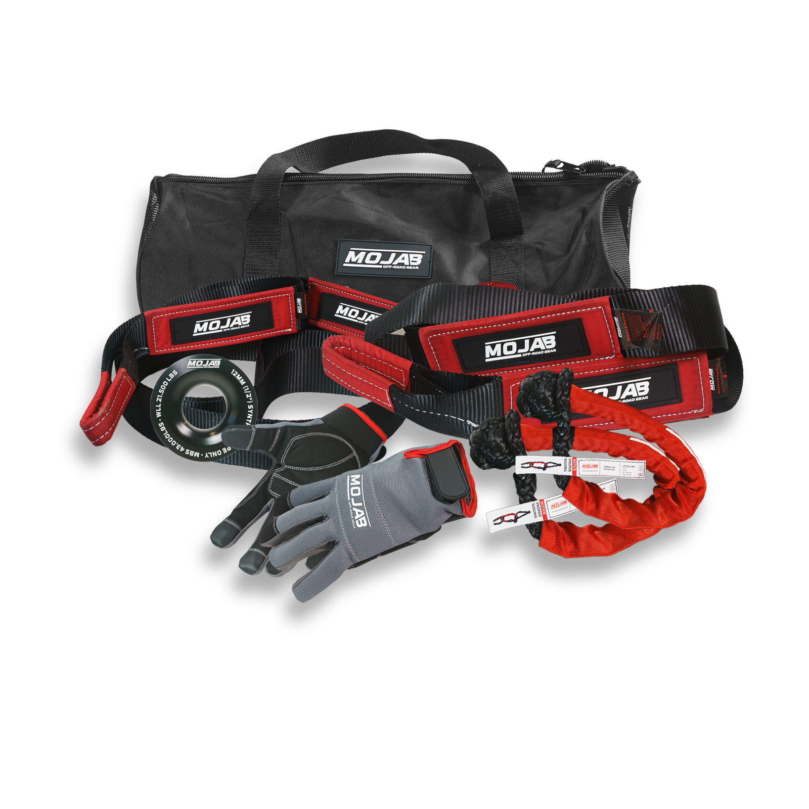 Essential Recovery Kit (6 items , 6 Storage bag , 2 Velcro Tape) *Lifetime Warranty MOJAB OFFROAD