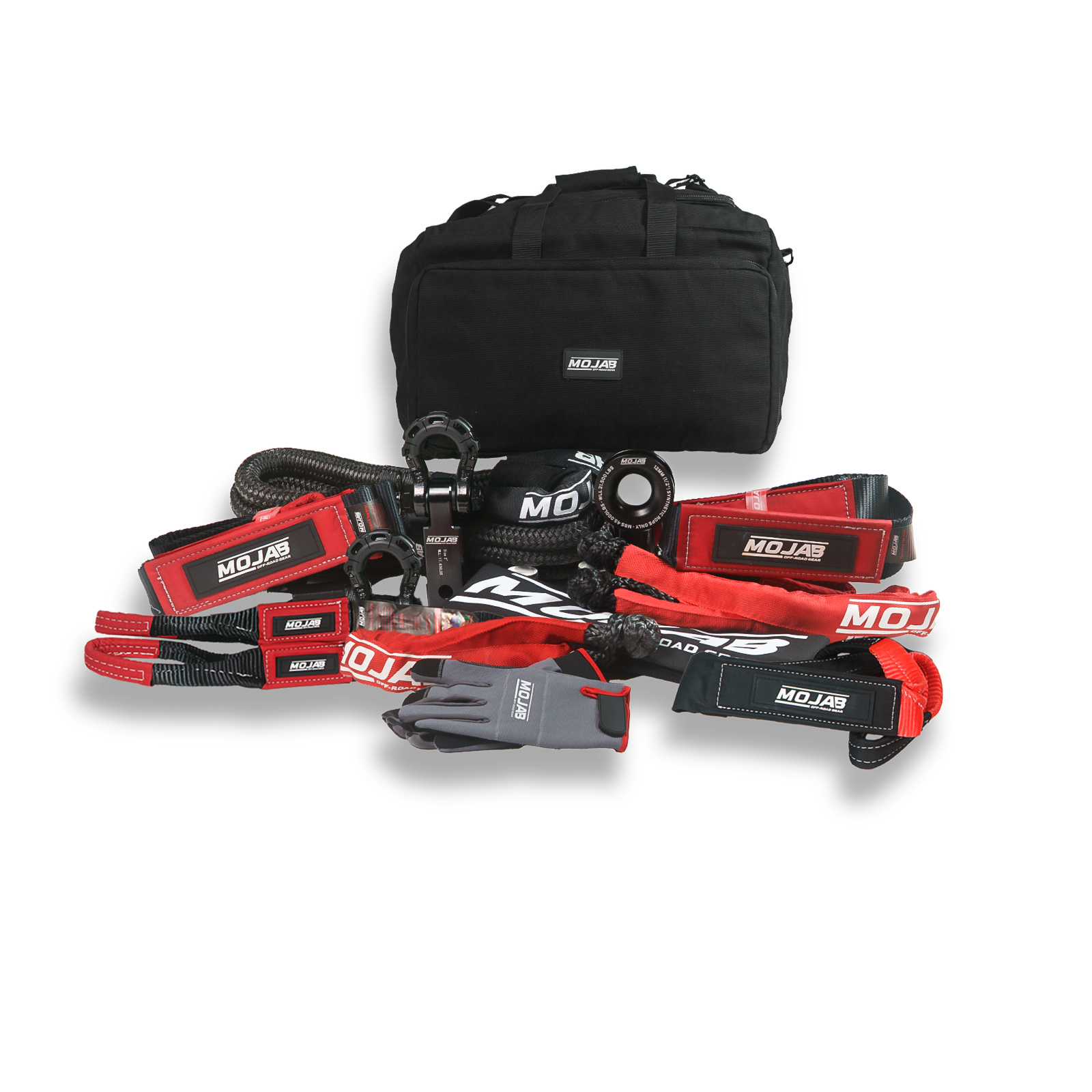 Heavy-Duty Recovery Kit (14 items + 9 storage bags, 4 Velcro tapes) *Lifetime Warranty MOJAB OFFROAD