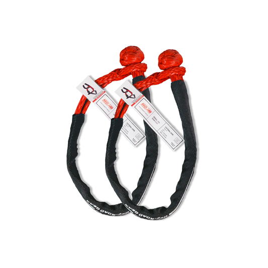 Soft Shackle 1/4'' x 24'' with sleeve and bag (Set of 2 Shackles) (Lifetime Warranty) MOJAB OFFROAD