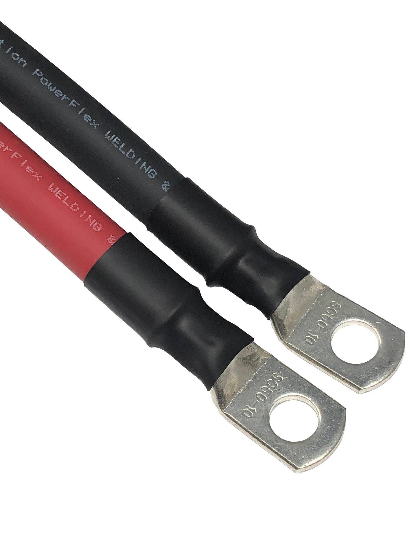4/0 Gauge (AWG) Single Black Pure Copper Battery Cable Wire with Lug Connector Ring Terminals