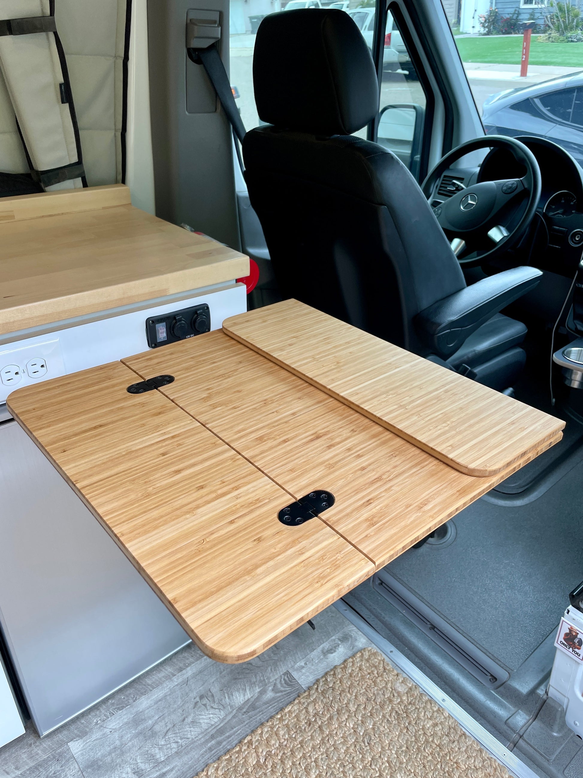Folding Bamboo Lagun Table for Camper Vans and RVs Weekender Outdoors