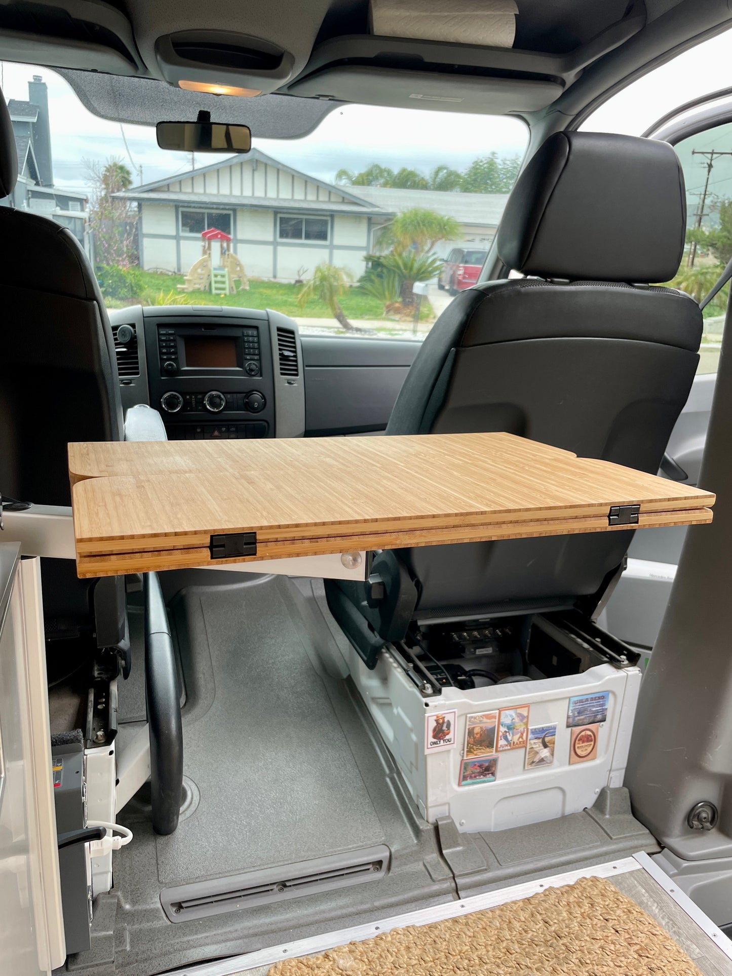 Folding Bamboo Lagun Table for Camper Vans and RVs Weekender Outdoors
