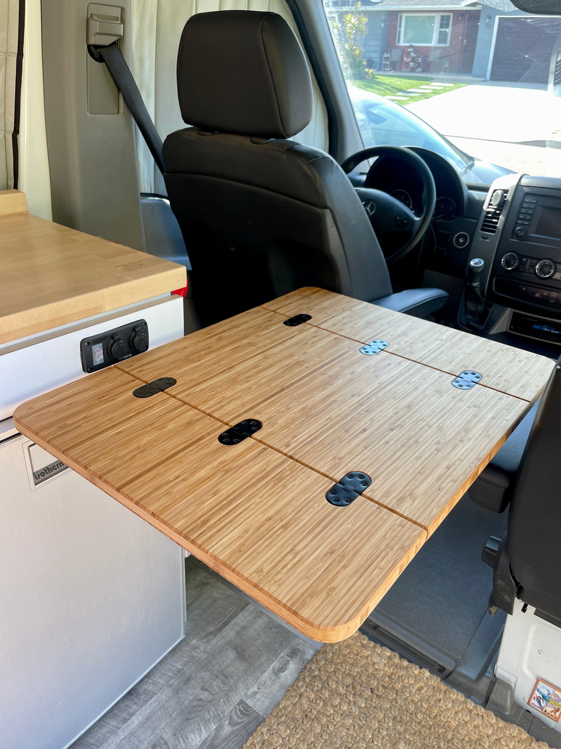 Folding Bamboo Lagun Table 3/4" Thick For Camper Vans and RVs Weekender Outdoors