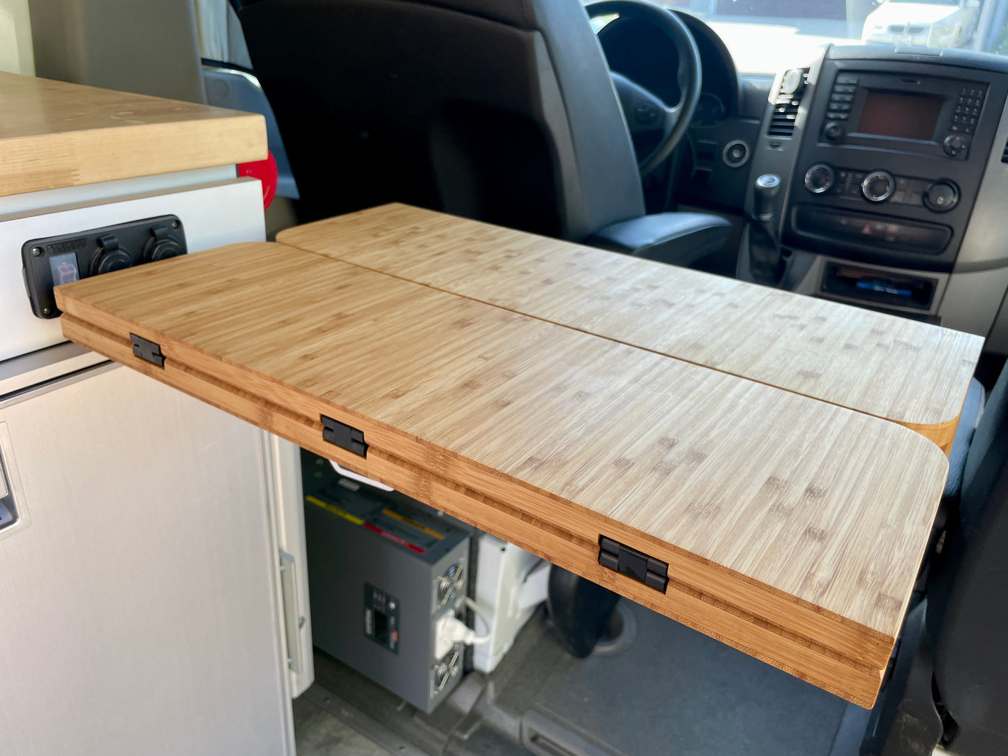 Folding Bamboo Lagun Table 3/4" Thick For Camper Vans and RVs Weekender Outdoors