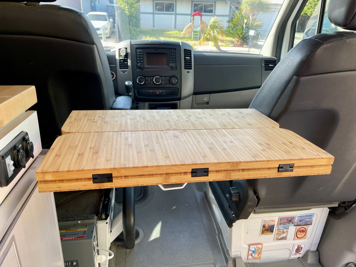 Folding Bamboo Lagun Table 3/4" Thick For Camper Vans and RVs Weekender Outdoors