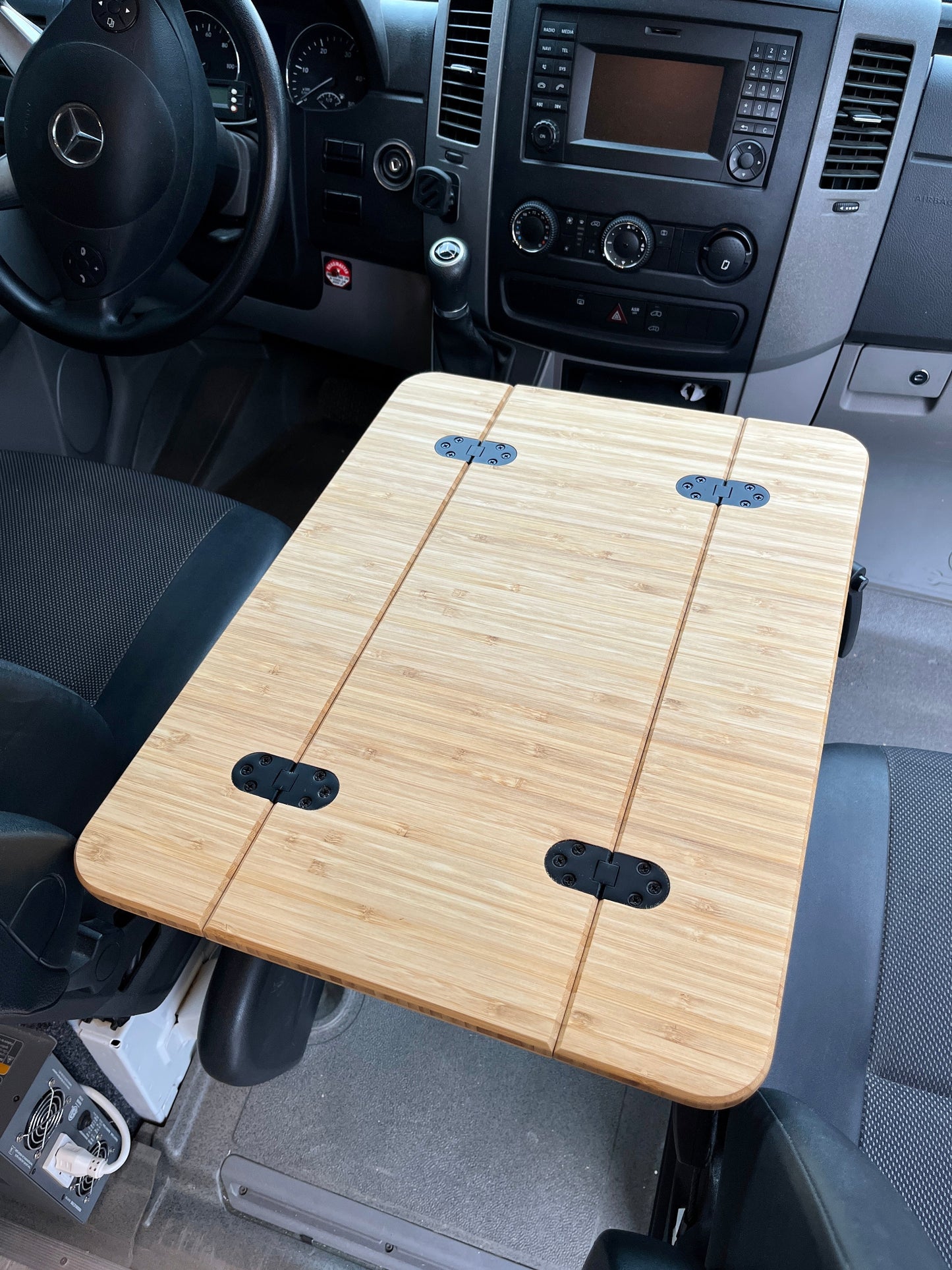 Slim Folding Bamboo Lagun Table 1/2" Thick For Camper Vans and RVs Weekender Outdoors