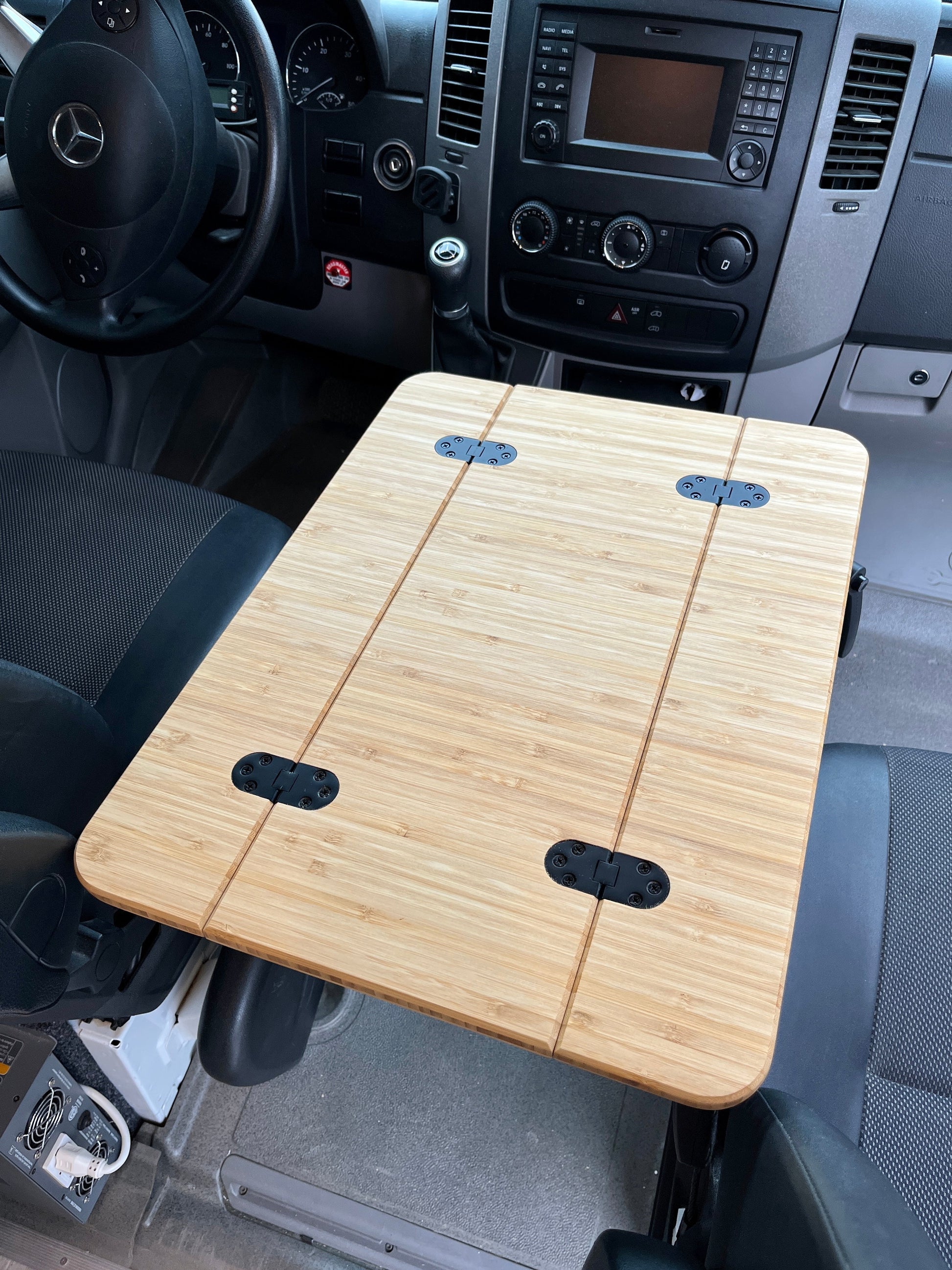 Slim Folding Bamboo Lagun Table 1/2" Thick For Camper Vans and RVs Weekender Outdoors