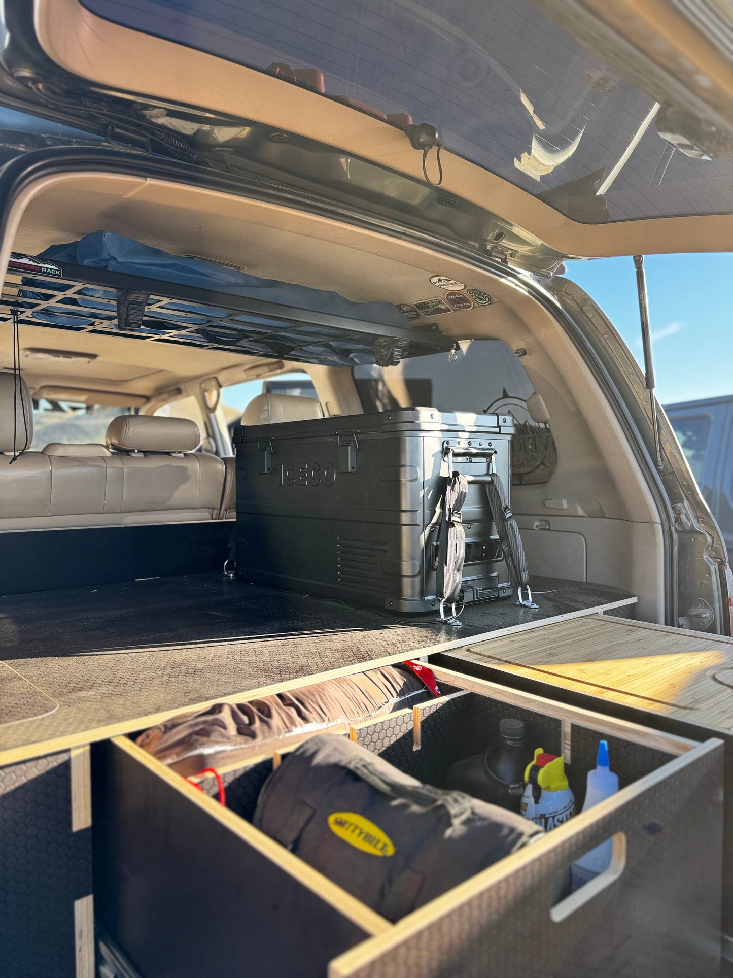 Land Cruiser 100 | Dual Drawer Storage System & Bed Platform | 1998–2007 Toyota Solid Wood Worx