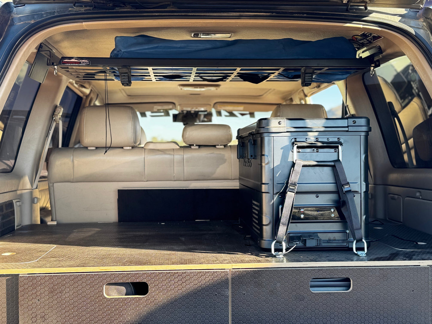 Land Cruiser 100 | Dual Drawer Storage System & Bed Platform | 1998–2007 Toyota Solid Wood Worx