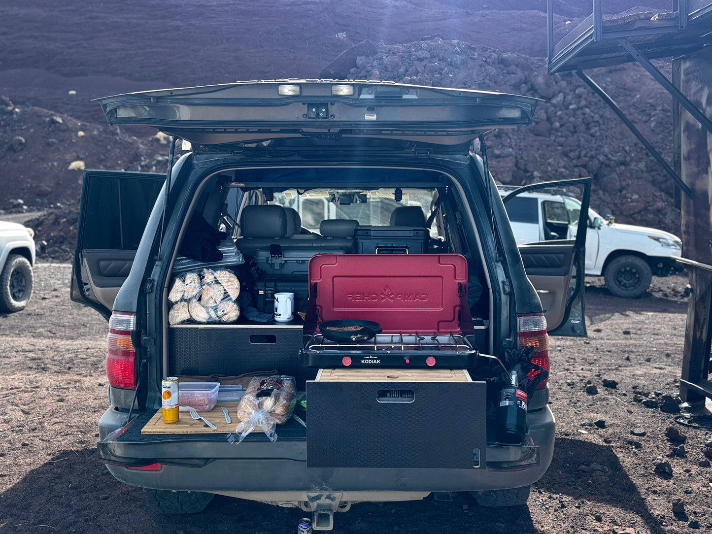 Land Cruiser 100 | Dual Drawer Storage System & Bed Platform | 1998–2007 Toyota Solid Wood Worx