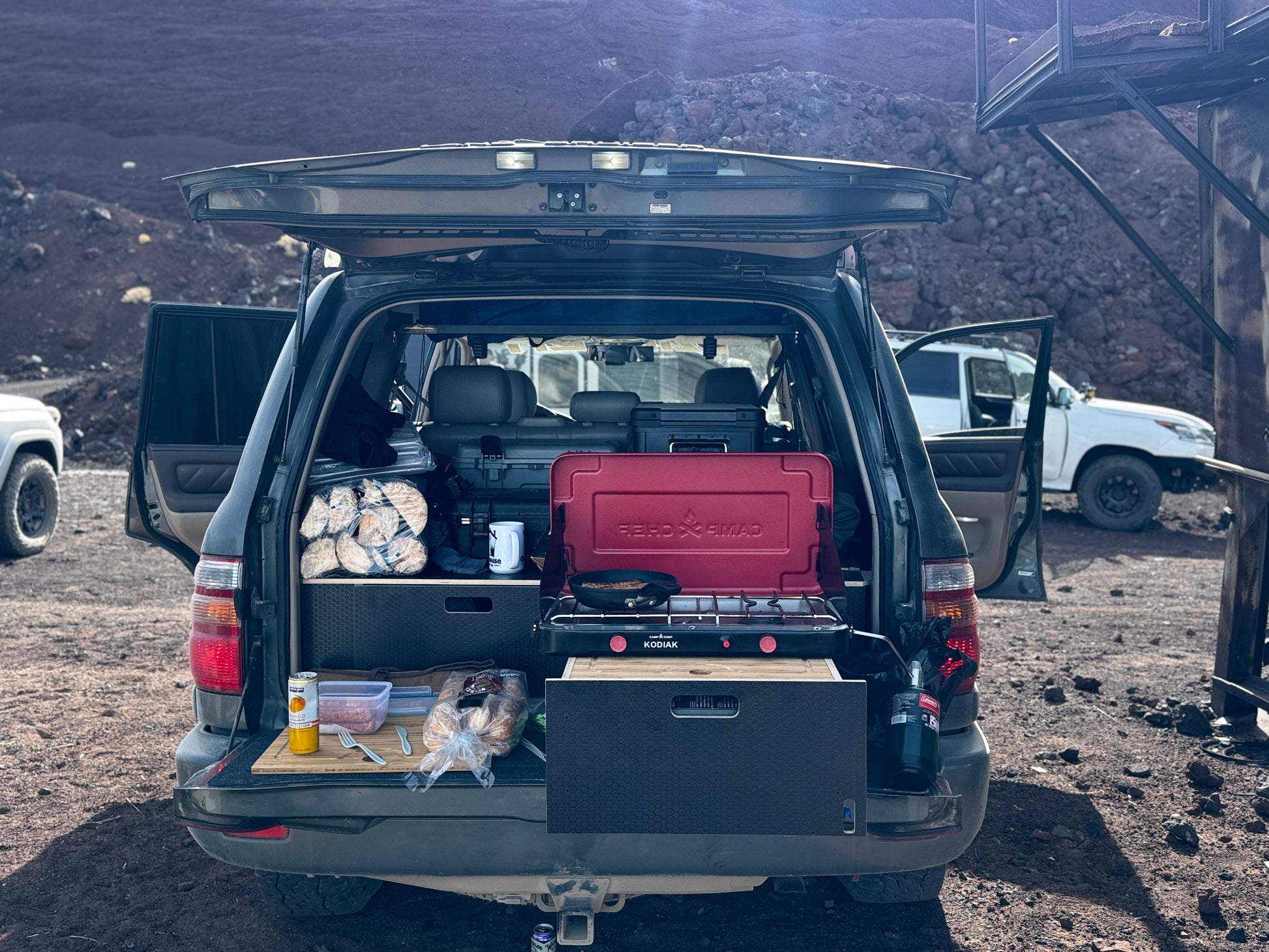 Land Cruiser 100 | Dual Drawer Storage System & Bed Platform | 1998–2007 Toyota Solid Wood Worx