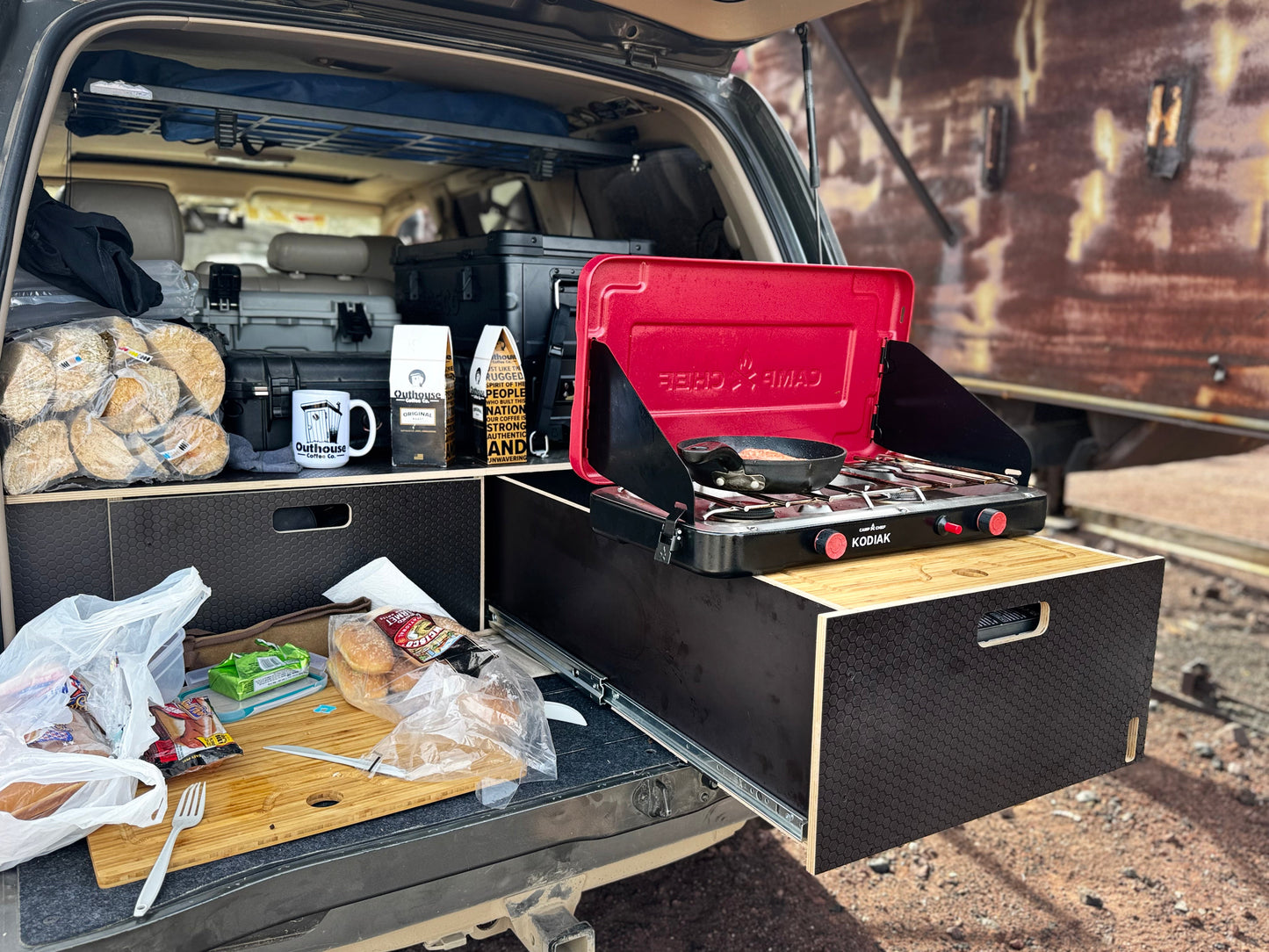 Land Cruiser 100 | Dual Drawer Storage System & Bed Platform | 1998–2007 Toyota Solid Wood Worx