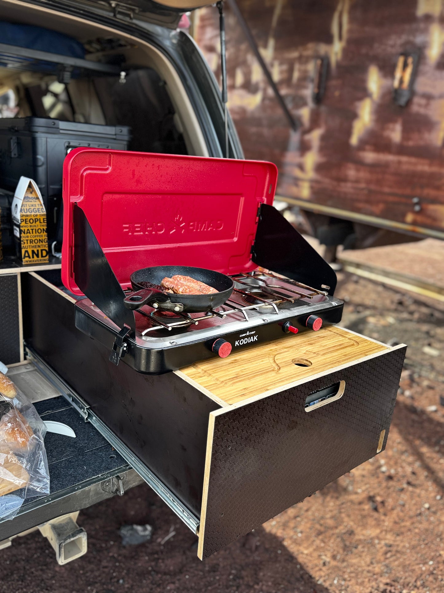 Land Cruiser 100 | Dual Drawer Storage System & Bed Platform | 1998–2007 Toyota Solid Wood Worx