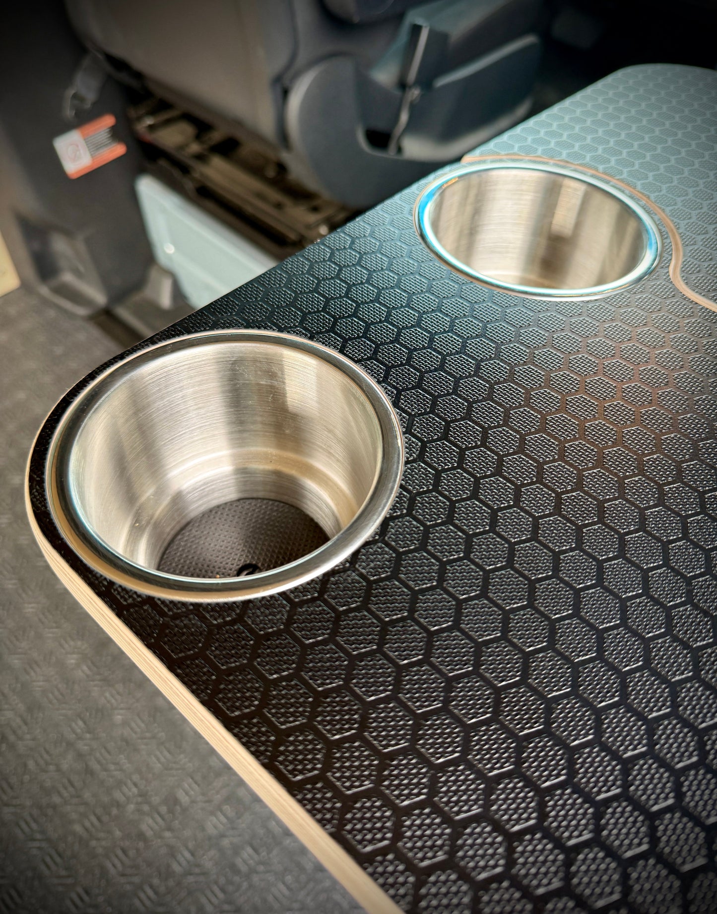 Hex-Duo Folding Black Hex Lagun Table 3/4" For Camper Vans and RVs