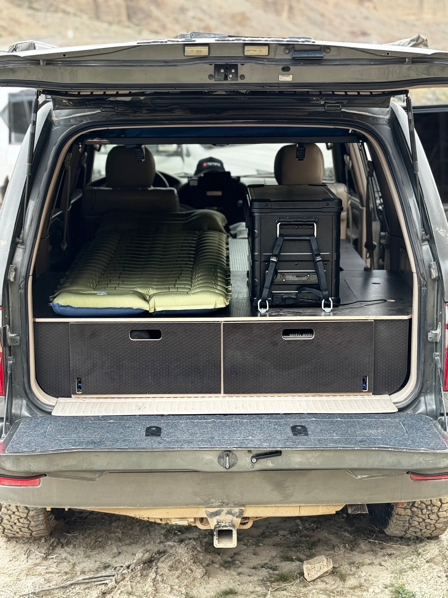 Land Cruiser 100 | Dual Drawer Storage System & Bed Platform | 1998–2007 Toyota Solid Wood Worx