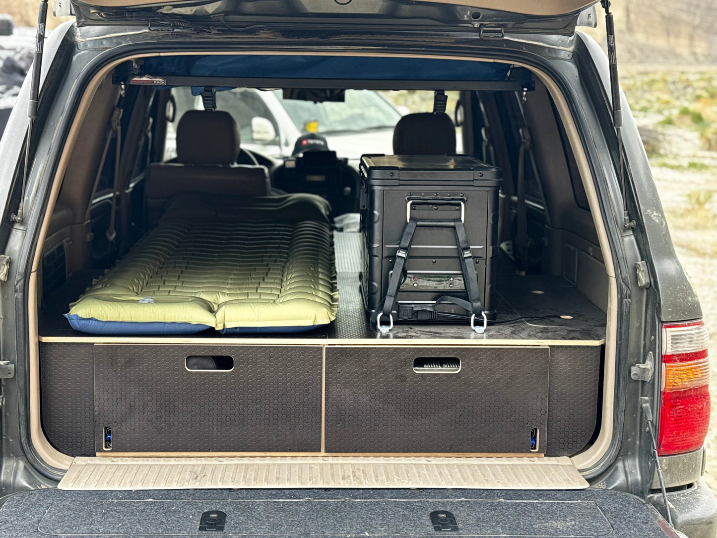 Land Cruiser 100 | Dual Drawer Storage System & Bed Platform | 1998–2007 Toyota Solid Wood Worx