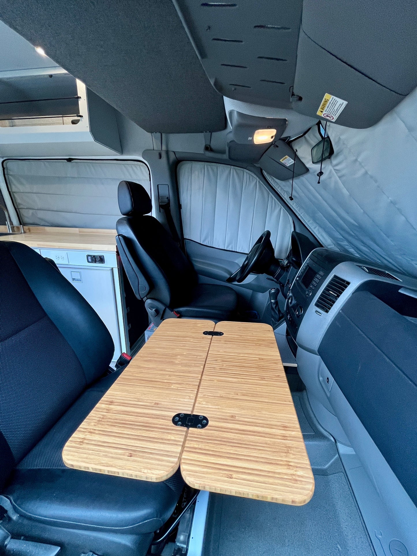 Slim Half Folding Bamboo Lagun Table 1/2" Thick For Camper Vans and RVs Weekender Outdoors