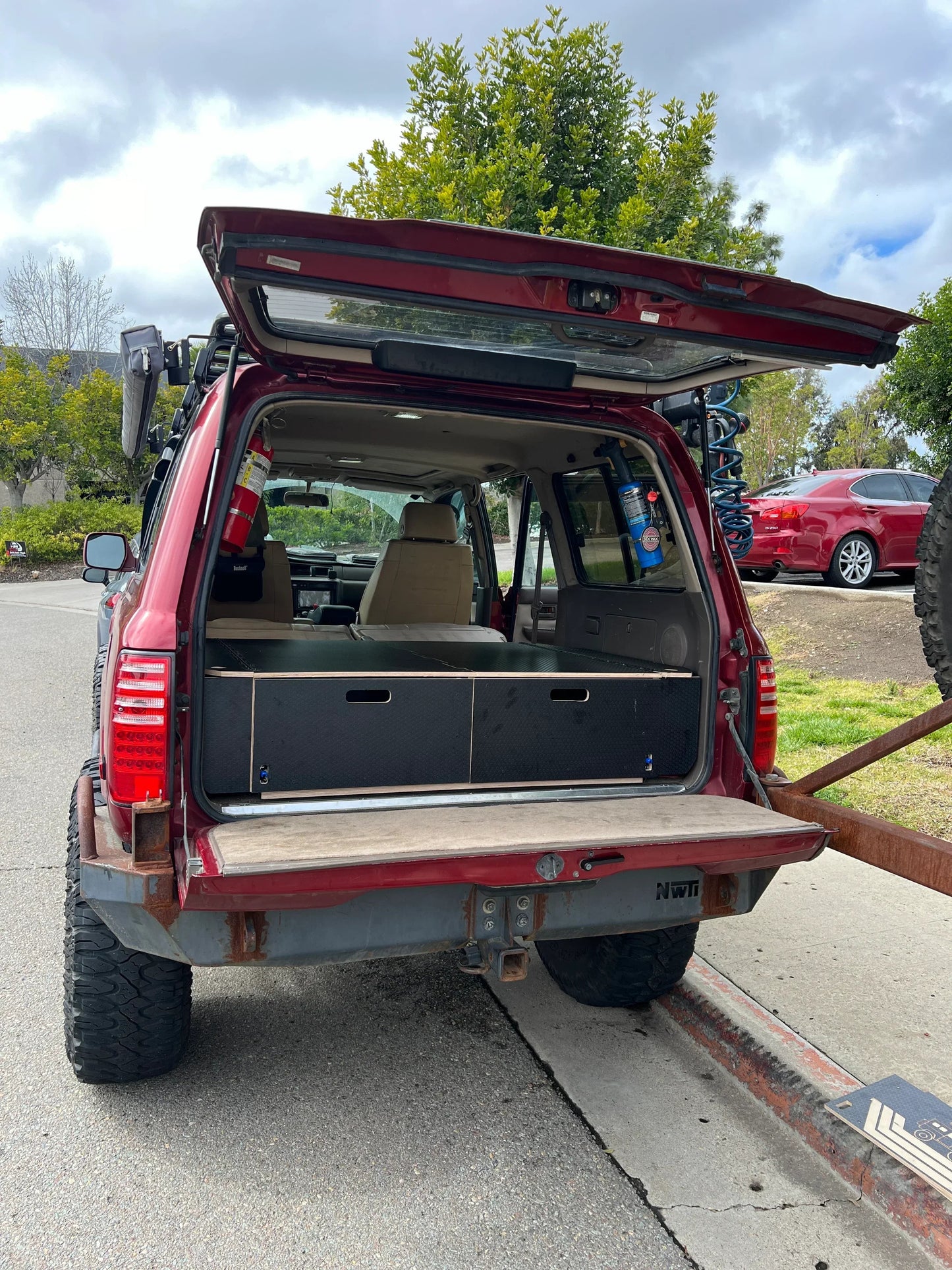 Land Cruiser 80  | Dual Drawer Storage System & Bed Platform | 1990–1997 Toyota LC80 Solid Wood Worx