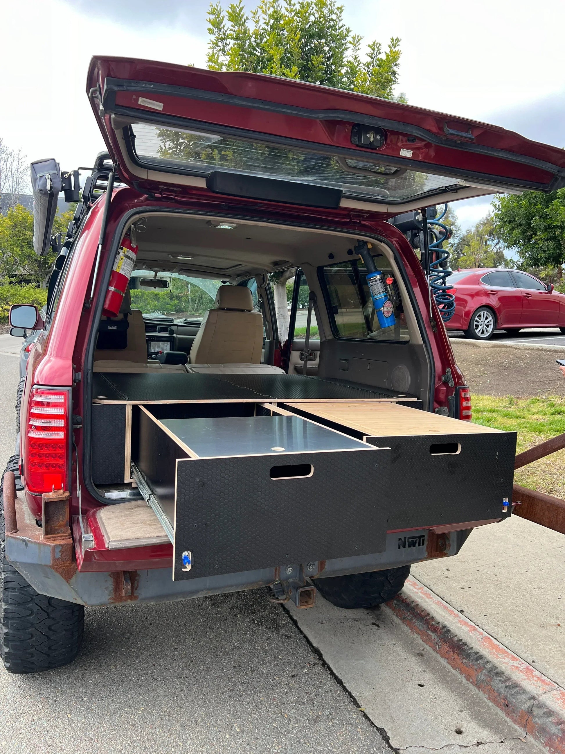 Land Cruiser 80  | Dual Drawer Storage System & Bed Platform | 1990–1997 Toyota LC80 Solid Wood Worx