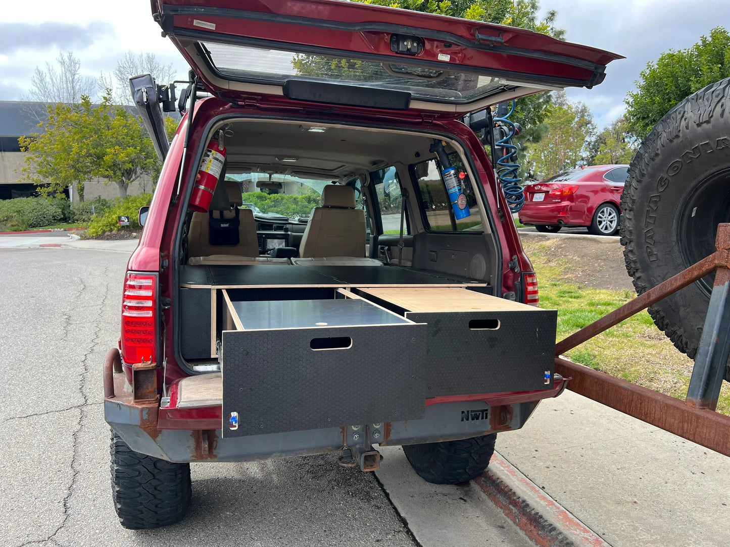Land Cruiser 80  | Dual Drawer Storage System & Bed Platform | 1990–1997 Toyota LC80 Solid Wood Worx