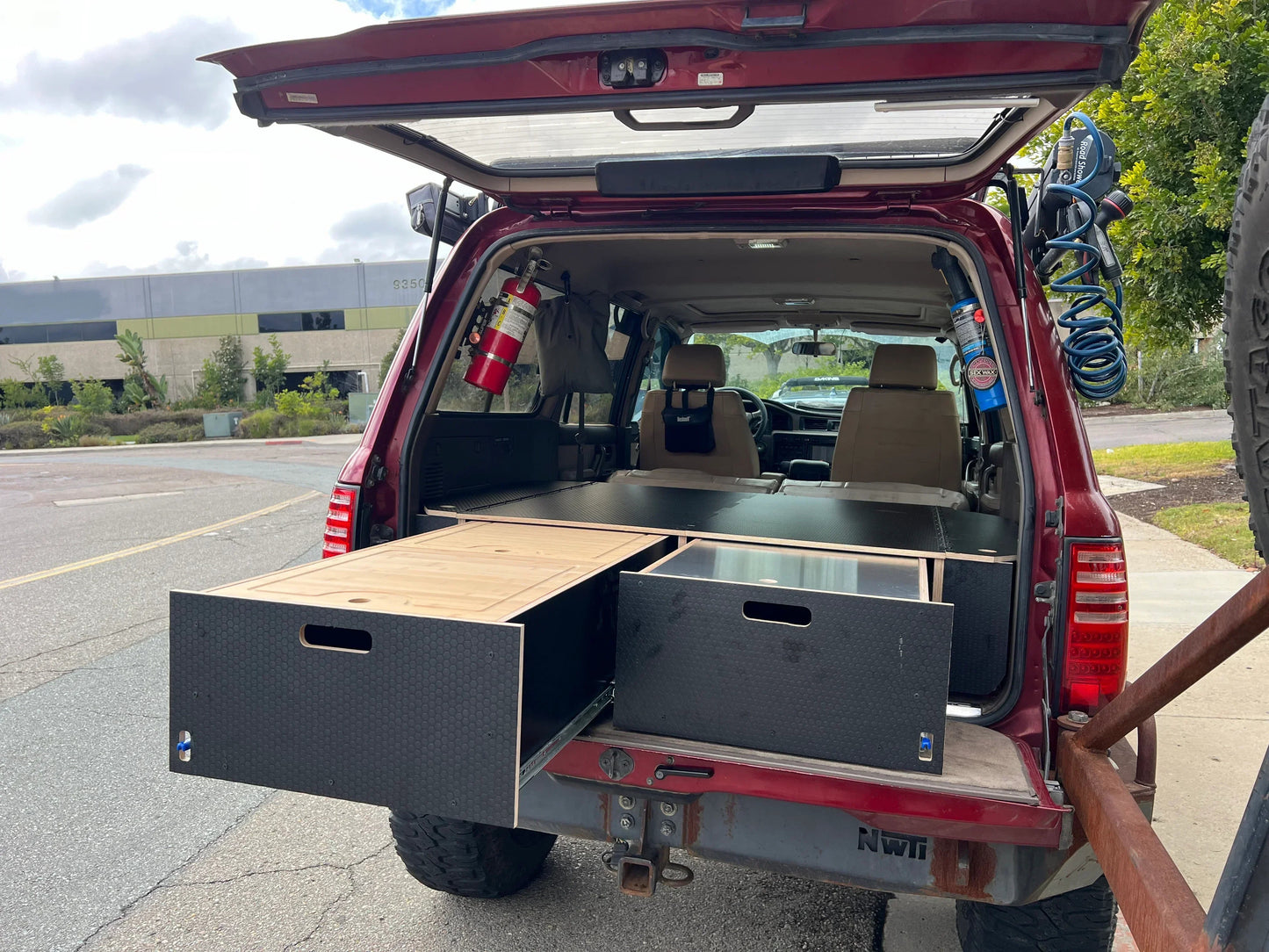 Land Cruiser 80  | Dual Drawer Storage System & Bed Platform | 1990–1997 Toyota LC80 Solid Wood Worx