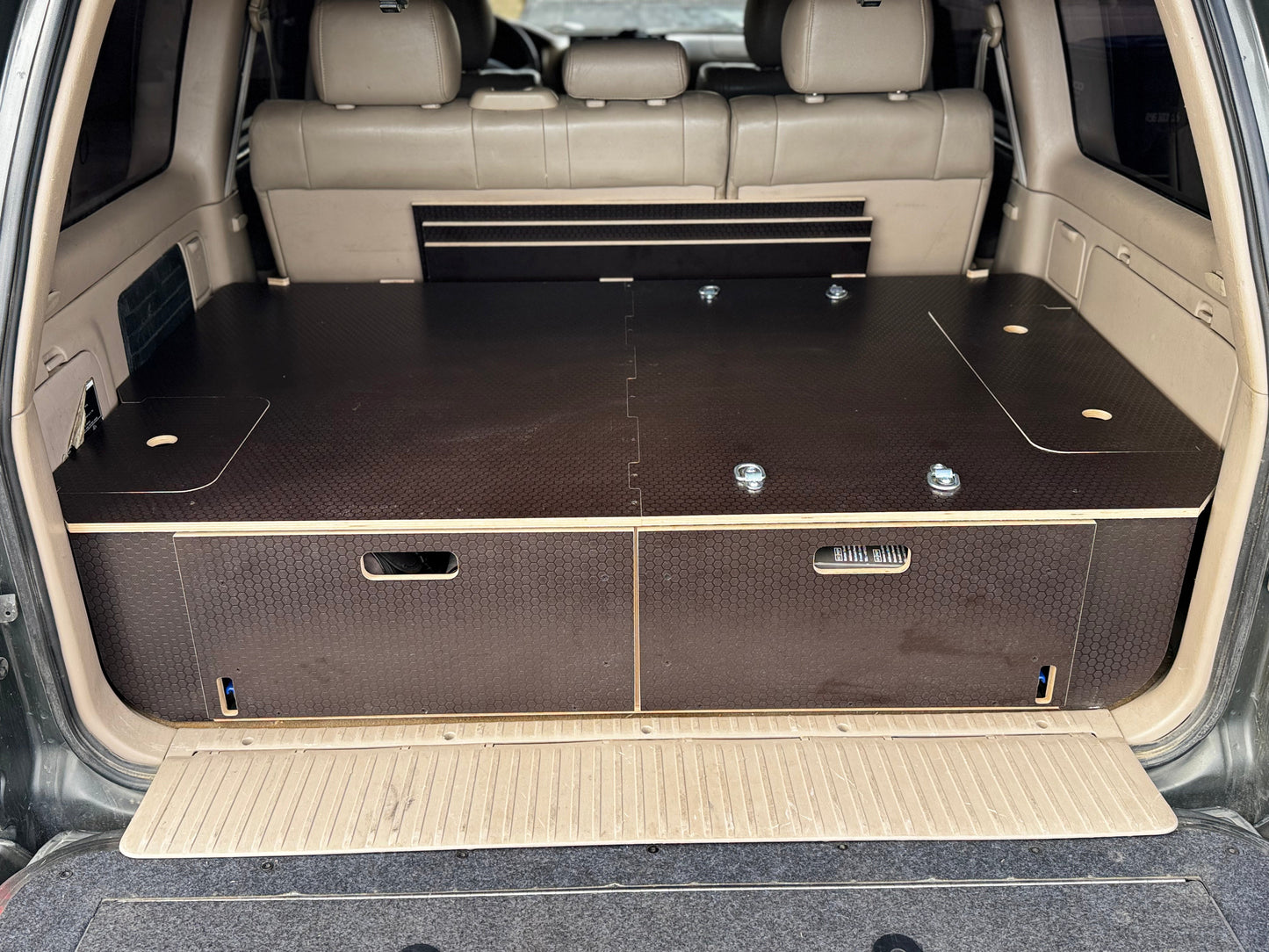 Land Cruiser 100 | Dual Drawer Storage System & Bed Platform | 1998–2007 Toyota Solid Wood Worx