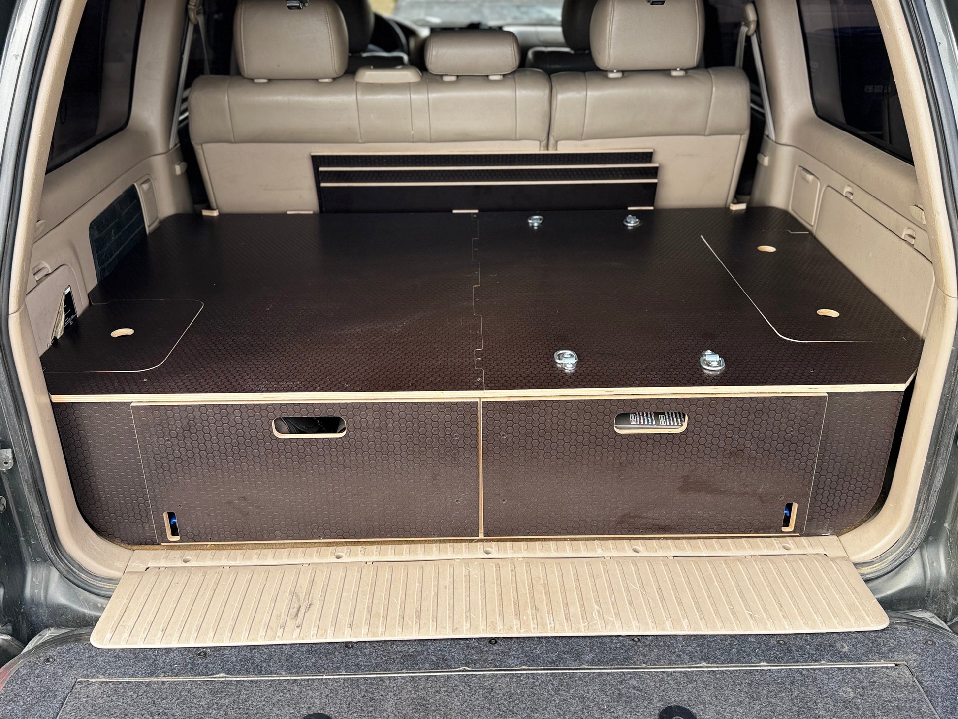 Land Cruiser 100 | Dual Drawer Storage System & Bed Platform | 1998–2007 Toyota Solid Wood Worx