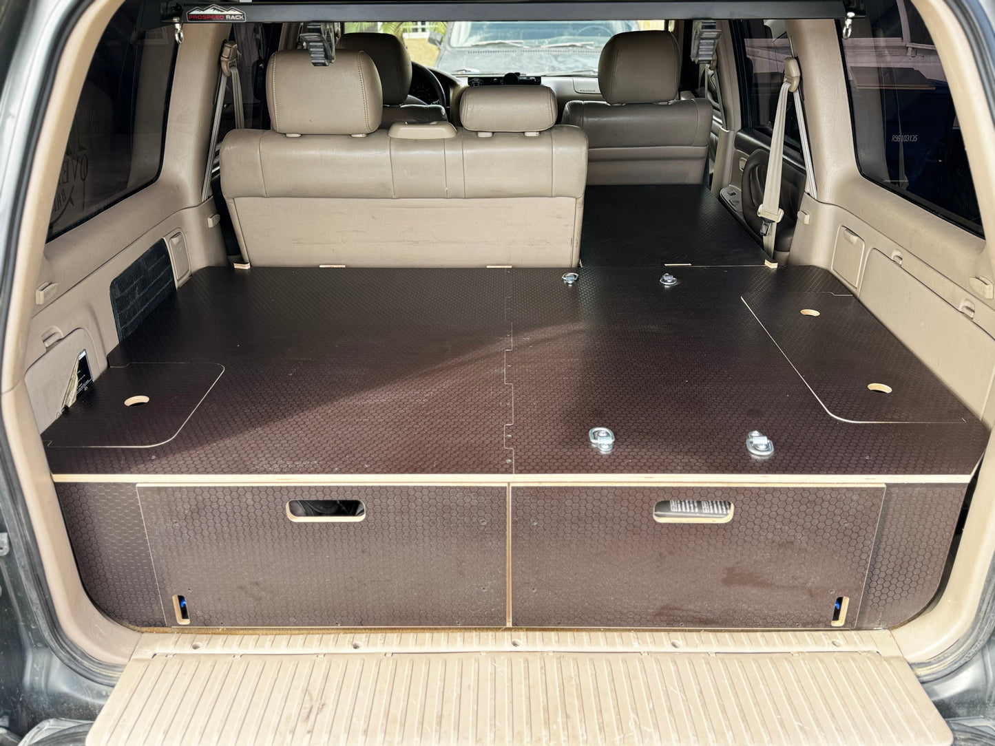 Land Cruiser 100 | Dual Drawer Storage System & Bed Platform | 1998–2007 Toyota Solid Wood Worx