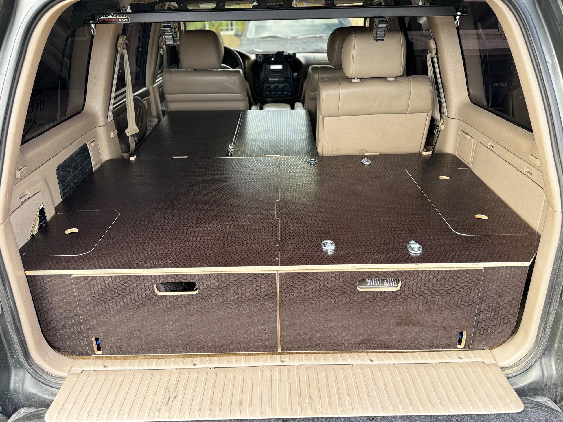 Land Cruiser 100 | Dual Drawer Storage System & Bed Platform | 1998–2007 Toyota Solid Wood Worx