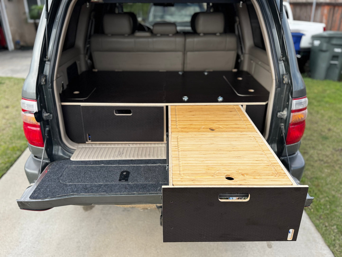 Land Cruiser 100 | Dual Drawer Storage System & Bed Platform | 1998–2007 Toyota Solid Wood Worx