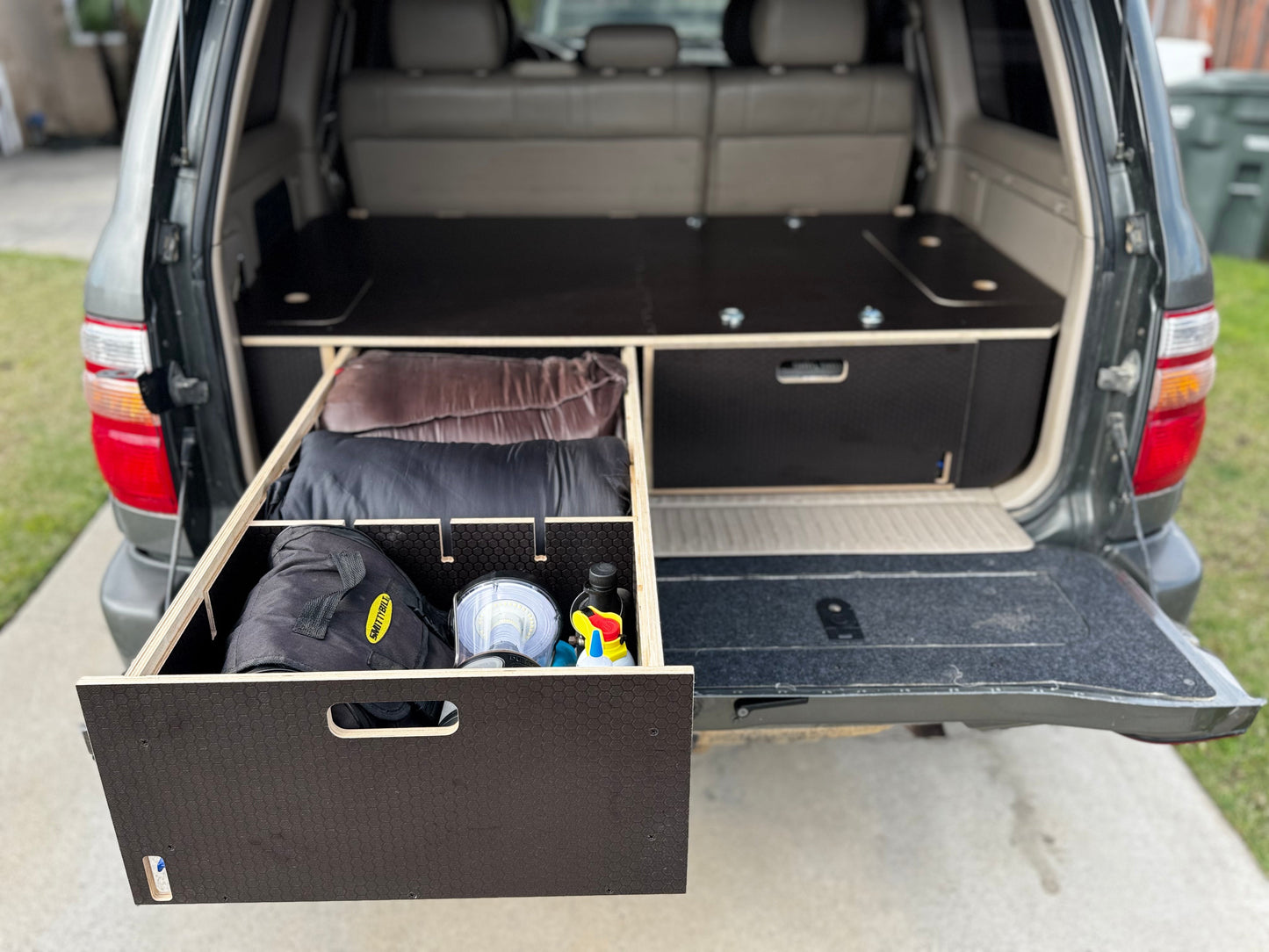 Land Cruiser 100 | Dual Drawer Storage System & Bed Platform | 1998–2007 Toyota Solid Wood Worx