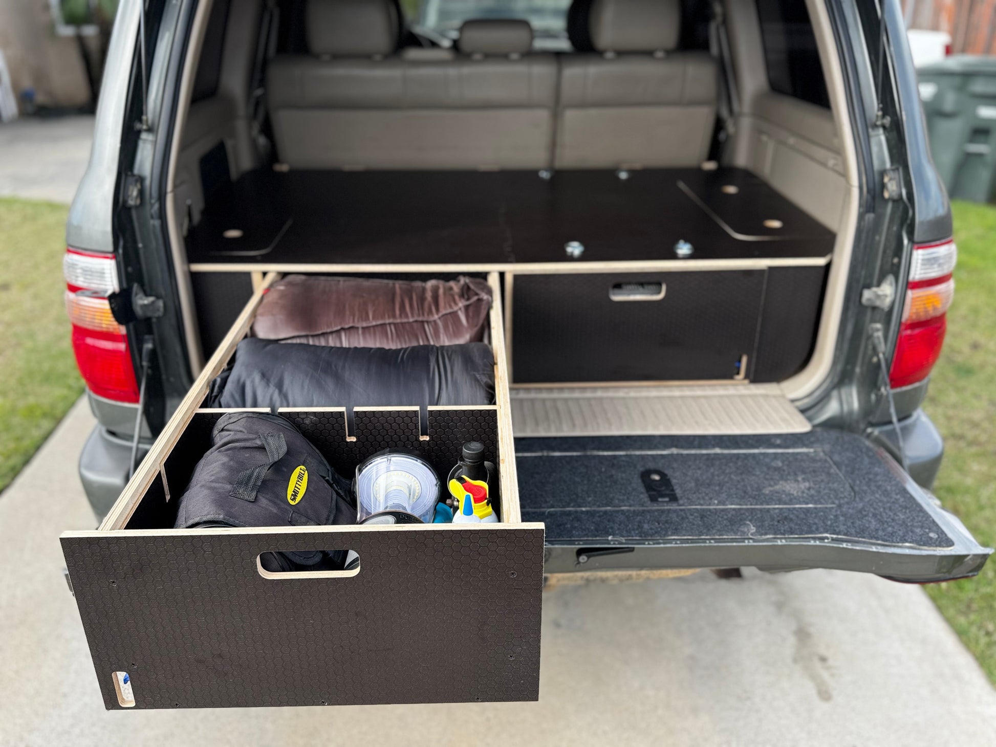 Land Cruiser 100 | Dual Drawer Storage System & Bed Platform | 1998–2007 Toyota Solid Wood Worx