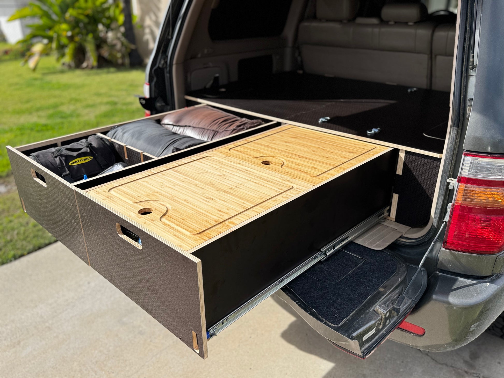 Land Cruiser 100 | Dual Drawer Storage System & Bed Platform | 1998–2007 Toyota Solid Wood Worx