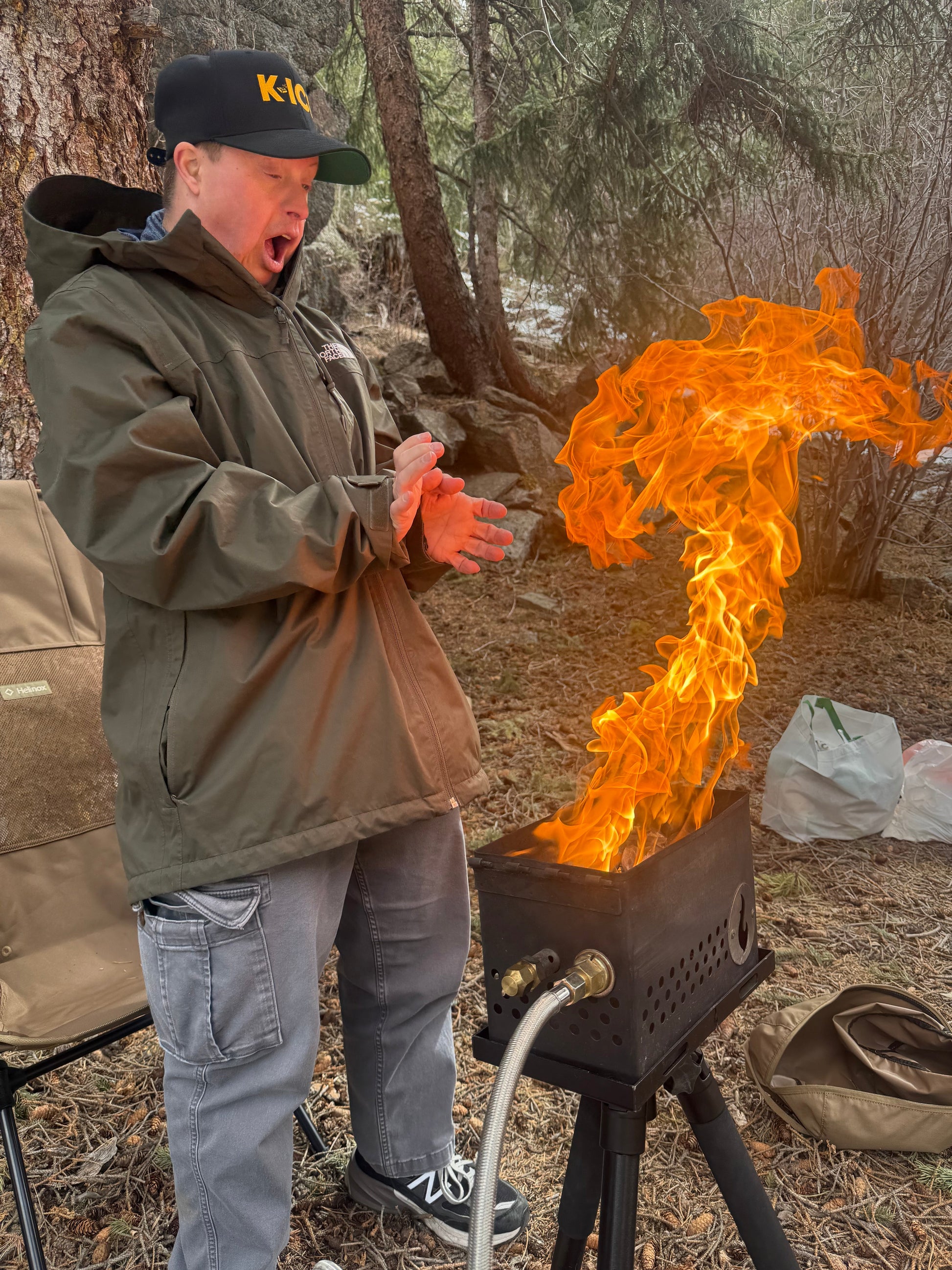 Daddy Long Legs: Cook and Campfire at Waist High! LavaBox Portable Campfire
