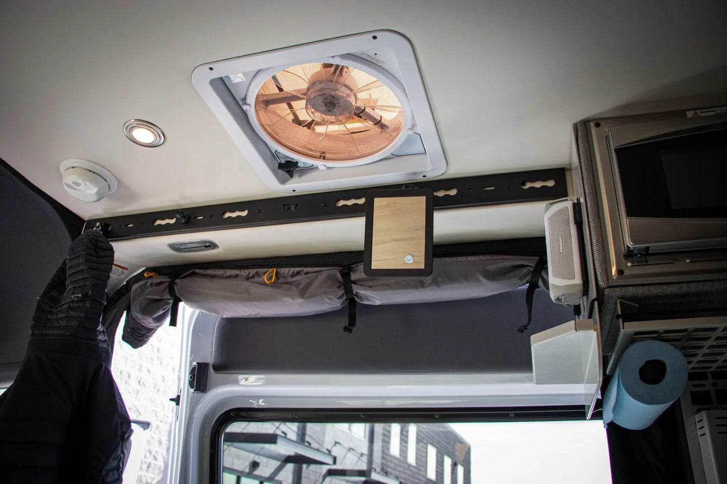 L-Track PRO for Overhead Sliding Door for Storyteller Overland Mode w/Magnetic Mirror Canyon Adventure Vans