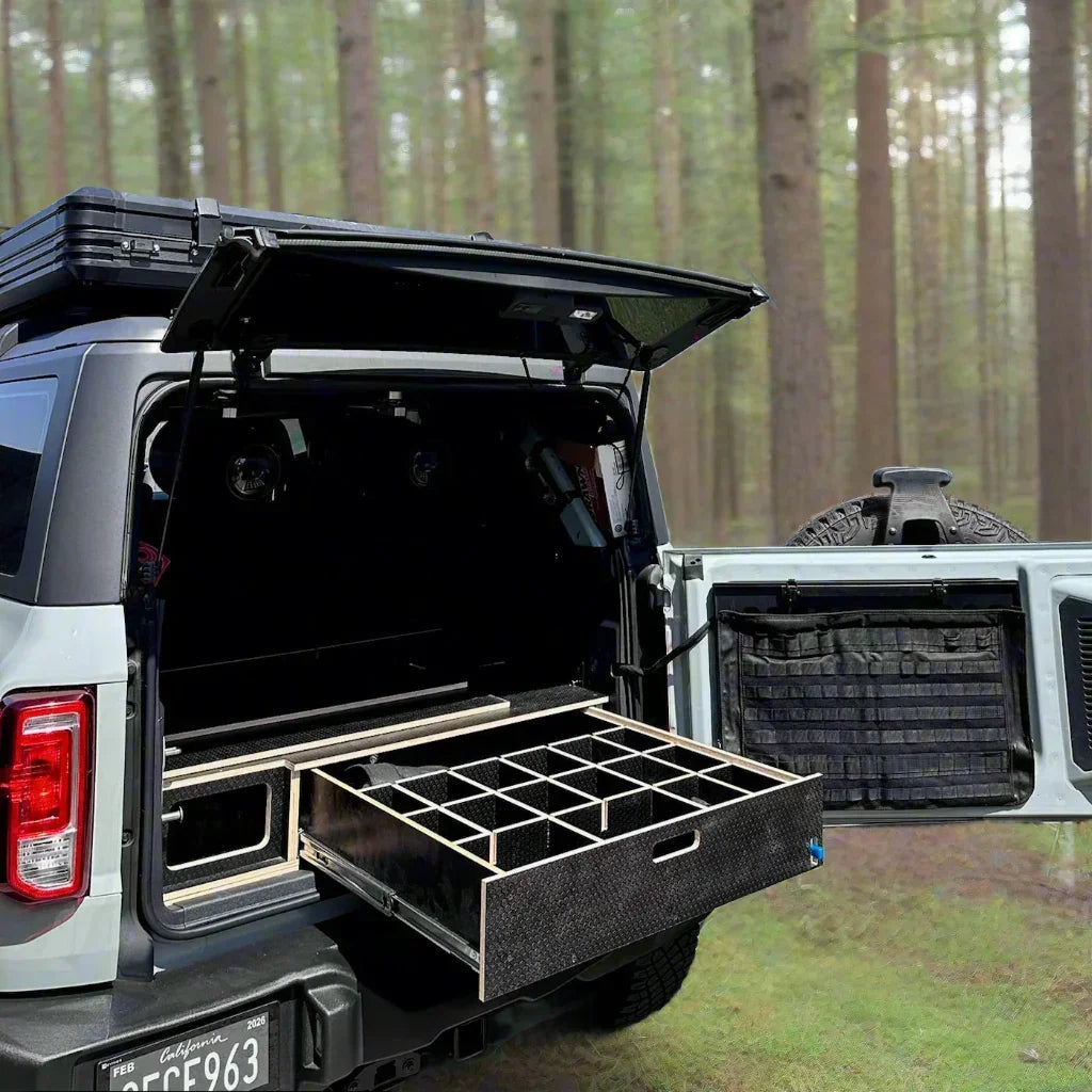 Bronco 4-Door Single Drawer Storage PreCut Kit - 2 options