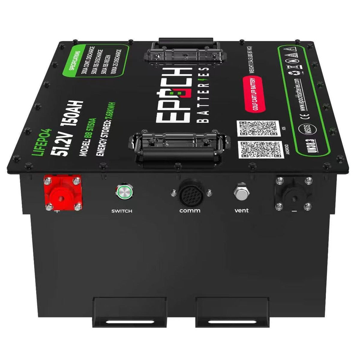 48V 150Ah Golf Cart Battery Complete Kit - Lithium (LiFePO4) Epoch Batteries