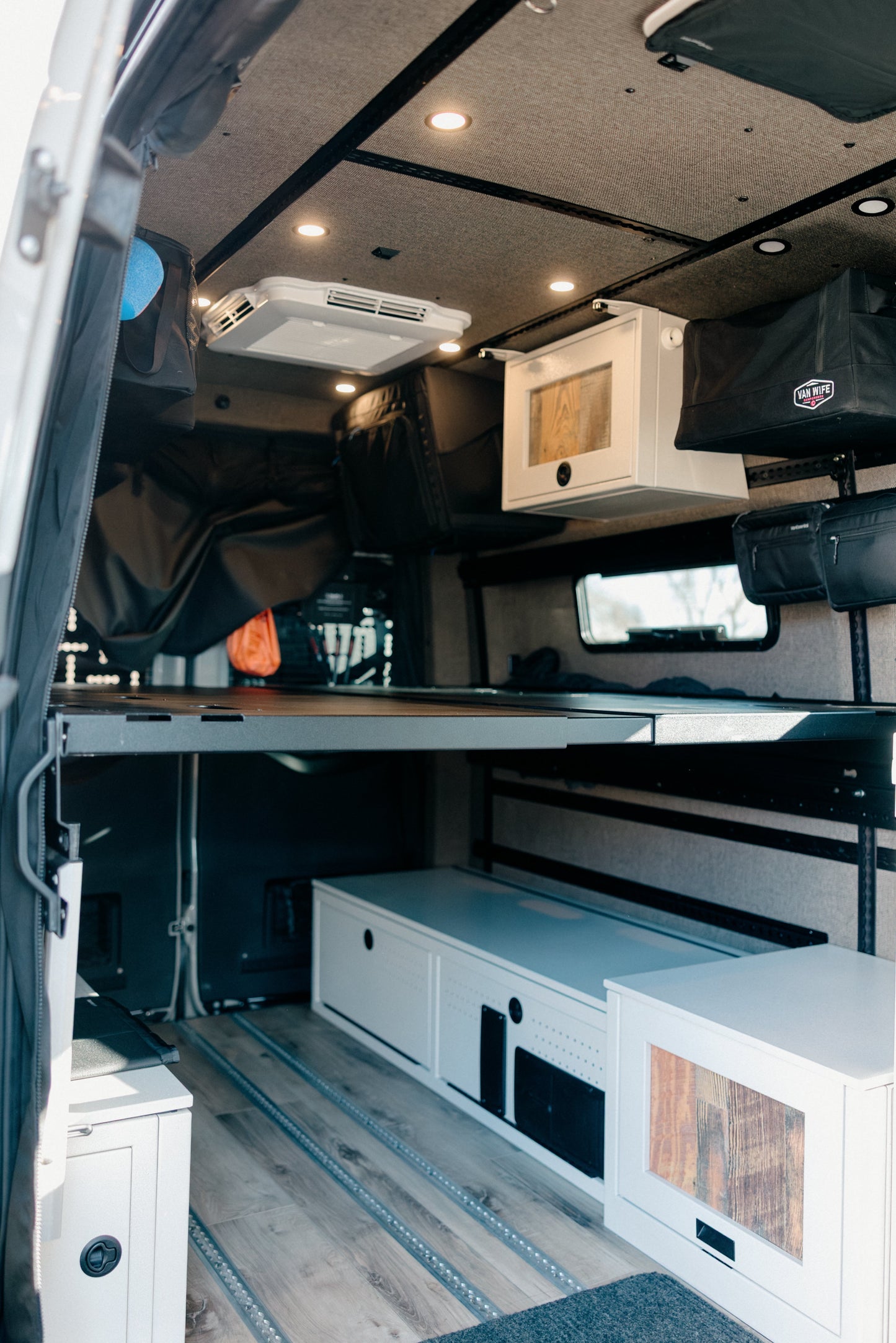 75" Double Bed Rail with Base Channel System Van Wife Components