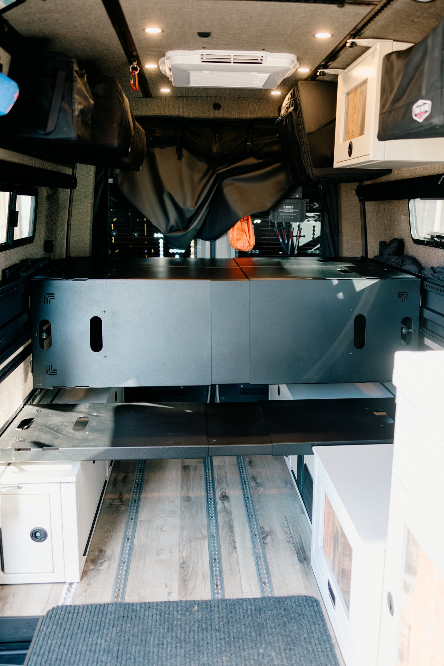 75" Double Bed Rail with Base Channel System Van Wife Components