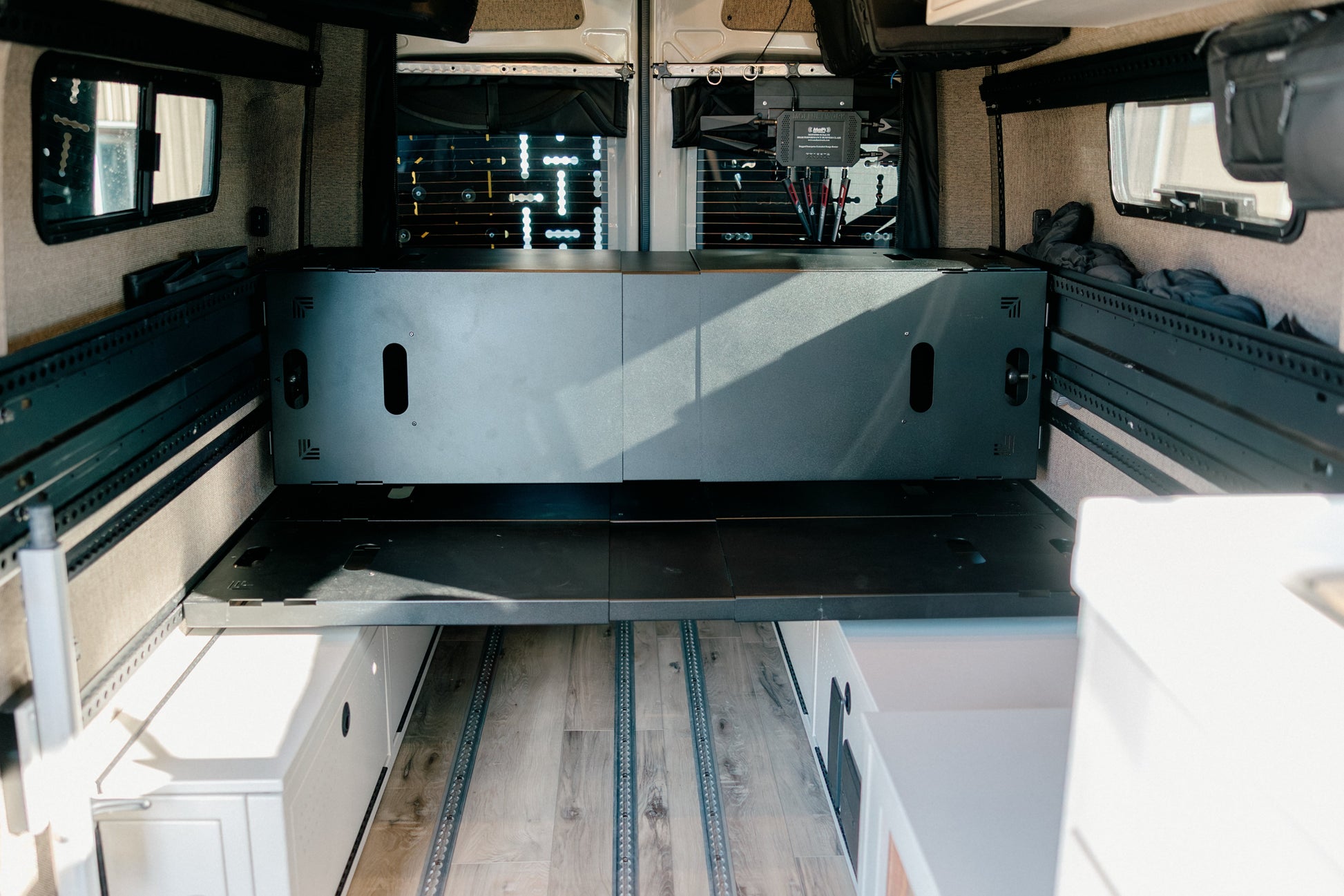 75" Double Bed Rail with Base Channel System Van Wife Components