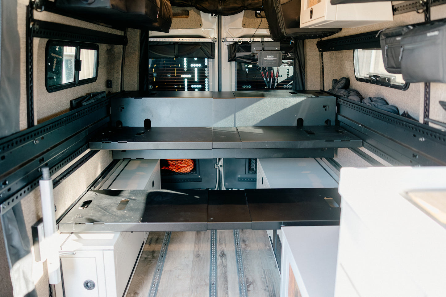 75" Double Bed Rail with Base Channel System Van Wife Components