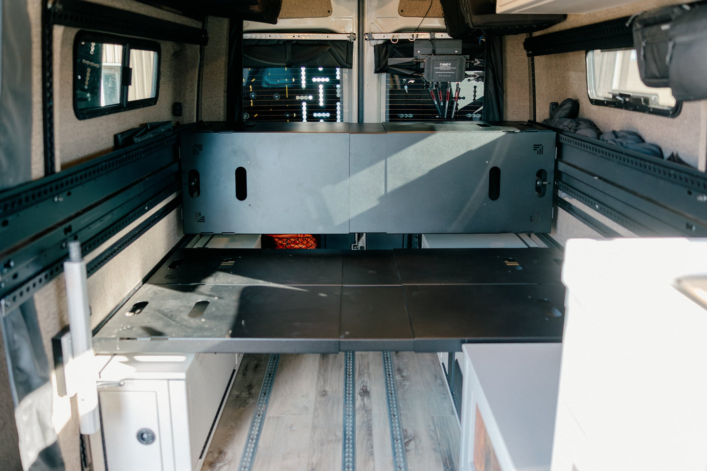 75" Double Bed Rail with Base Channel System Van Wife Components