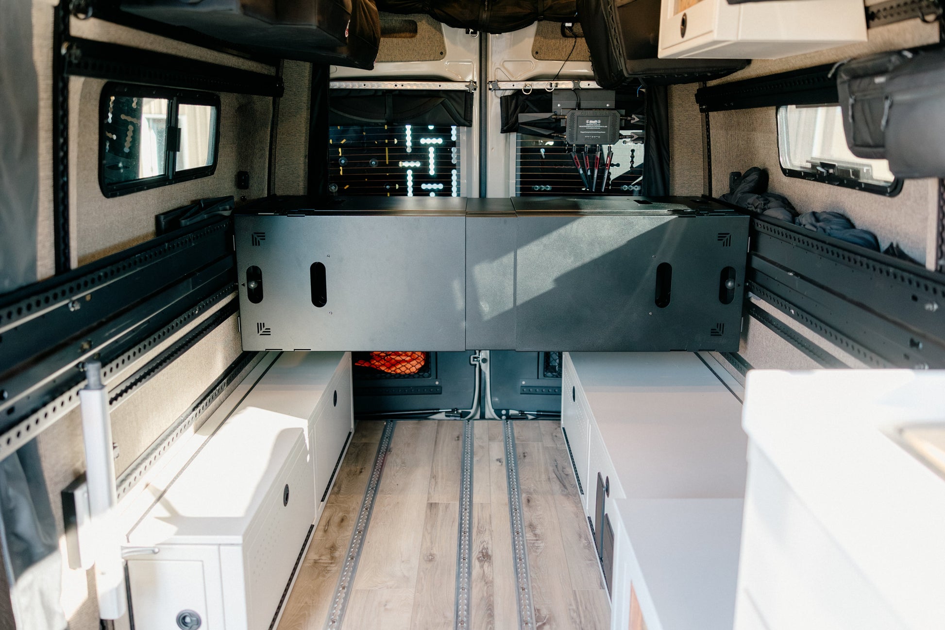 75" Double Bed Rail with Base Channel System Van Wife Components