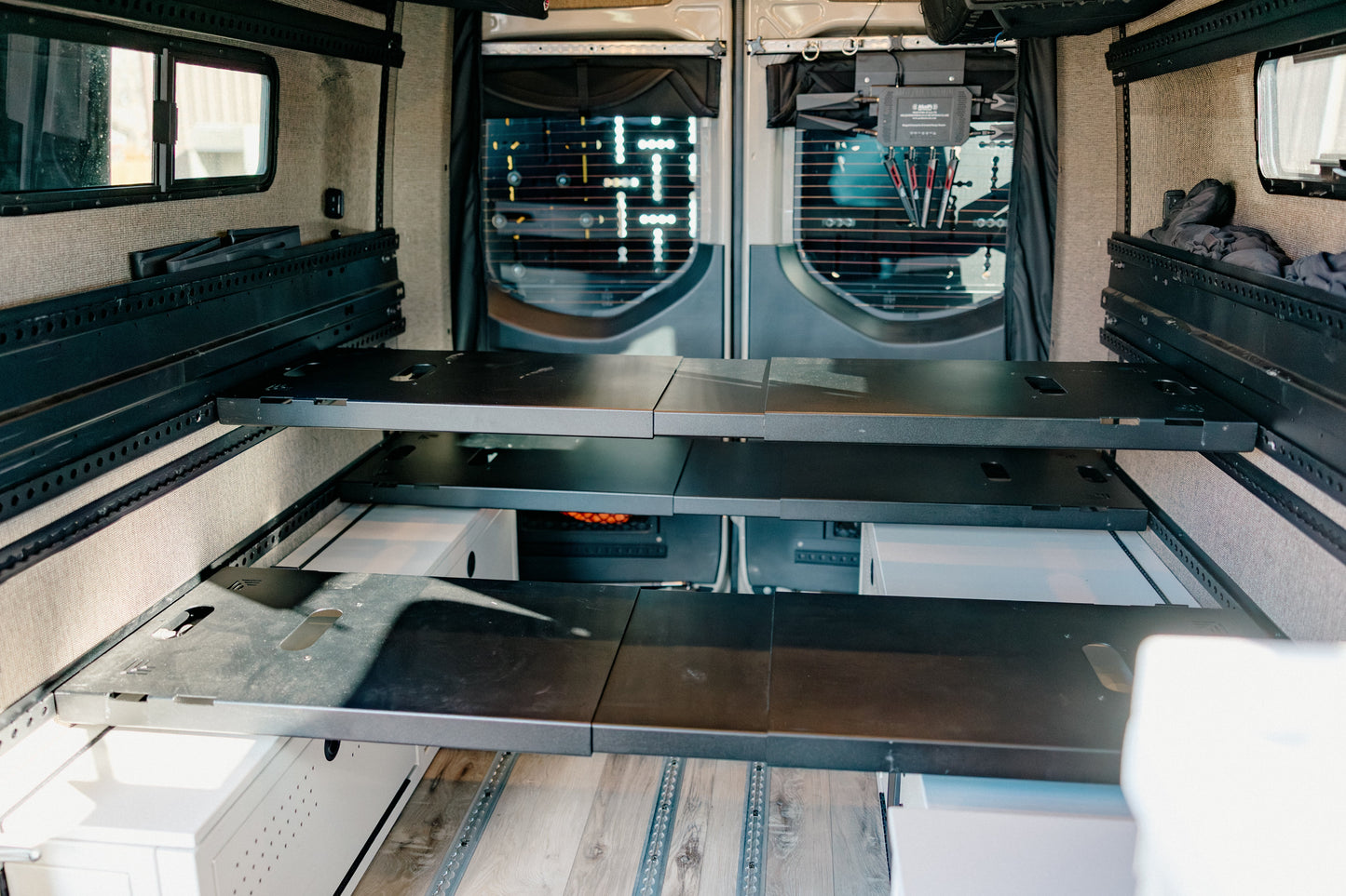 75" Double Bed Rail with Base Channel System Van Wife Components